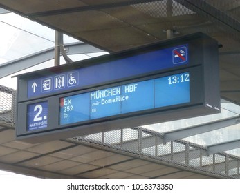 Munich Train Station Sign