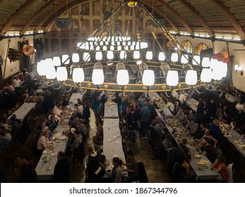 Munich,Germany 10-30-2016 The Hofbräuhaus Brewery In The Center Of Munich