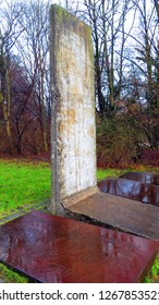 Munich/Germany- 2015: Piece Of Berlin Wall In Munich