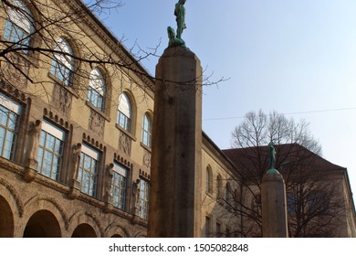 Munich/Germany- 2019: Ludwig Maximilian University Of Munich (LMU)