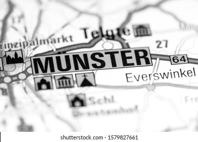 Munster. Germany On A Map