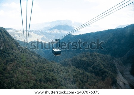 Muong Hoa Valley and aerial breathtaking view of Hoang Lien Son towering mountains with cable car to Fansipan the highest peak in Vietnam, up to 35 guests each cabin from Sapa. Indochina travel