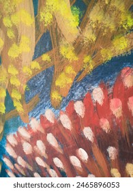 mural abstract pattern painted on the wall