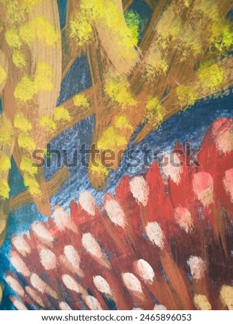 mural abstract pattern painted on the wall