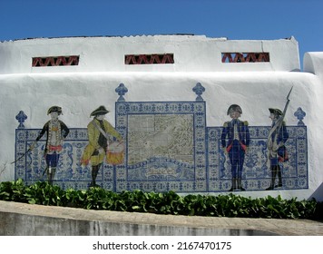 Mural in homage to Portuguese soldiers of the infantry regiment