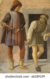 Mural.Bottega Of Domenico Ghirlandaio. XV Century.Florence.