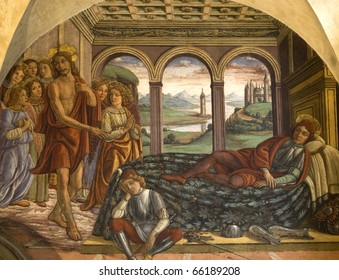 Mural.Bottega Of Domenico Ghirlandaio. XV Century.Florence.