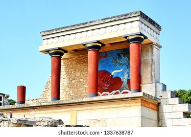 Murals Palace Knossos Minoan Civilization 20th Stock Photo 1337638787 ...