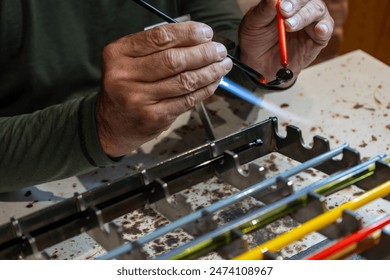 Murano Glassblowing Artisan in Venice, Traditional Handmade Craftsmanship, Glass Working Techniques, Creative Process in Murano Italian Island Workshop, Flame and Heat Manufacturing Skillful Craftsman - Powered by Shutterstock