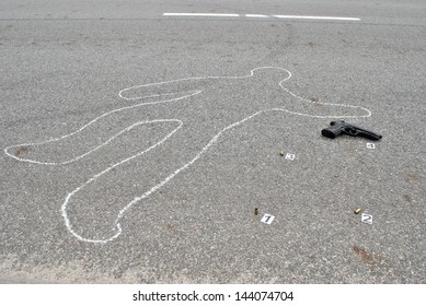 294 Gun Chalk Outline Images, Stock Photos & Vectors | Shutterstock