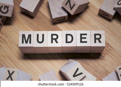 Murder Word Written Wooden Cube Stock Photo 524509126 | Shutterstock