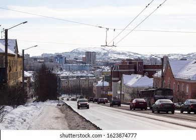 Murmansk, Russia / 2014.01.26 / Murmansk skyline peisage view 