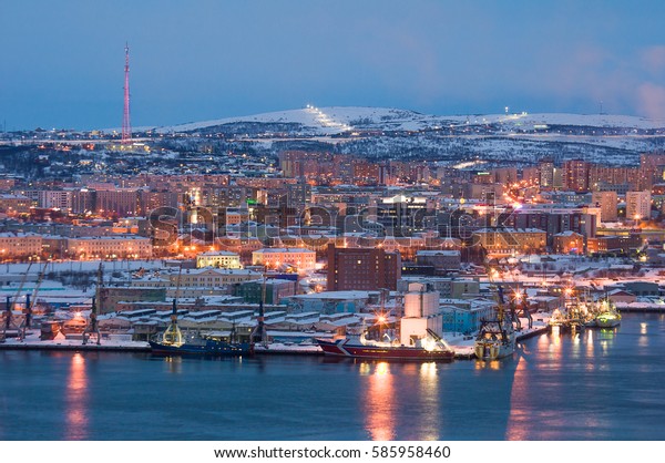 Murmansk Russia February 2017 City Murmansk Stock Photo 585958460 ...