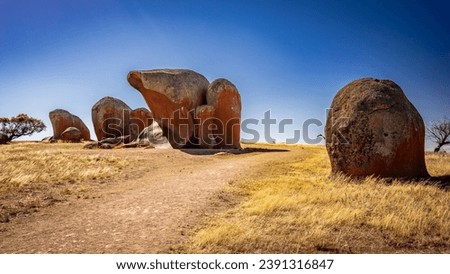 Murphy's Haystacks Inselbergs rock formations on Eyre Peninsula, South Australia
