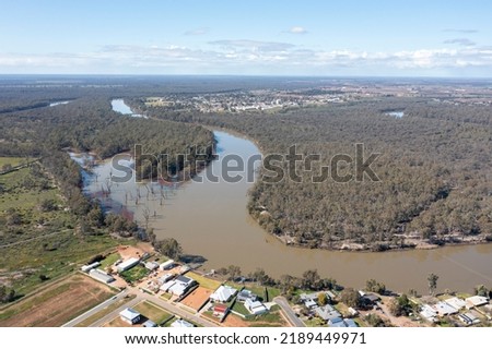 The Murray river at the town of Euston New South wales, Australia. Stock foto © 