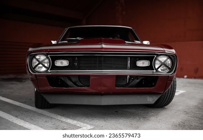 Muscle car in the city