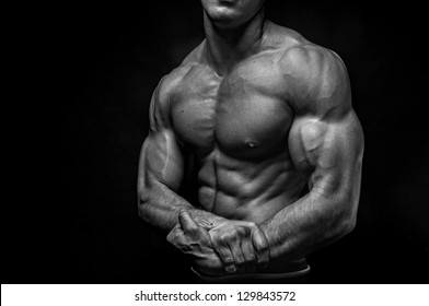 Muscled Male Hand With Big Biceps