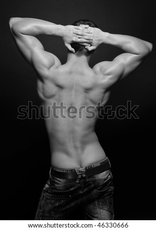 Similar – Young male bodybuilder posing