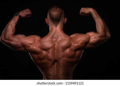 Muscled Male Model Showing His Back Stock Photo (Edit Now) 1159491121