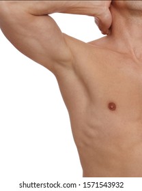 Muscular Male Torso, Chest And Armpit Hair Removal. Male Waxing. Male Laser Epilation.