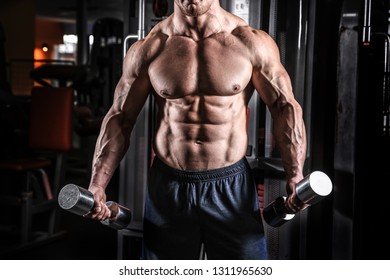 Muscular Man During Workout Gym Stock Photo 396854434 | Shutterstock