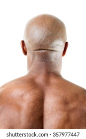 Muscular Mans Back of Head