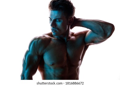 Muscular Model Sports Young Man On Stock Photo (Edit Now) 1815511334