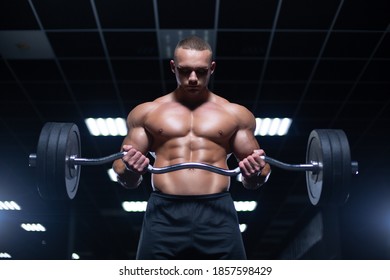 Muscular Sexy Bodybuilder Working Out Doing Stock Photo 1857598429 ...