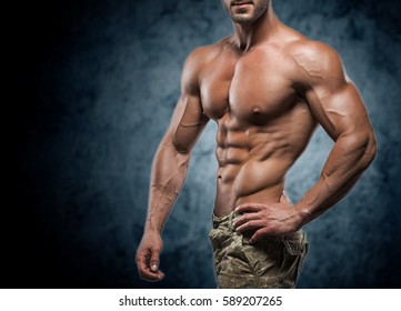 African American Male Athlete Posing Showing Stock Photo (Edit Now ...