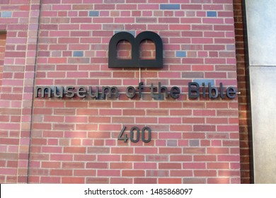 Museum Of The Bible Entrance. Summer 2019. Washington DC, USA.