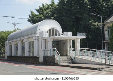 Museum Fatahillah Transjakarta Busway Stop At Kota Tua Area, Jakarta, Indonesia.