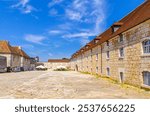 Museum of Resistance and Deportation Musée, Naturalium building in Citadel of Besançon medieval fortress in Besancon city historic centre in sunny summer day, Bourgogne-Franche-Comte region, France