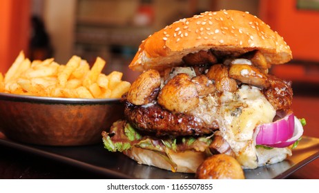 Mushroom And Blue Cheese Burger