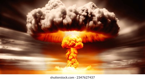 Mushroom Cloud of Nuclear Bomb Explosion