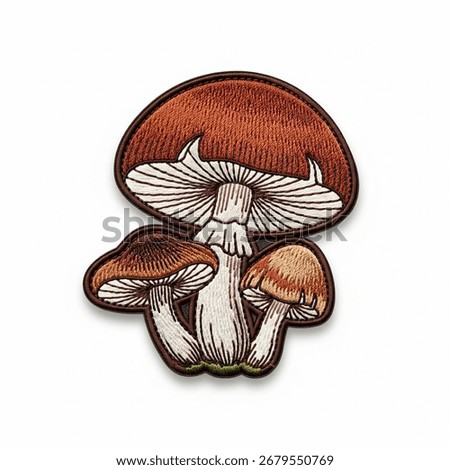 Mushroom Patch on a gray background