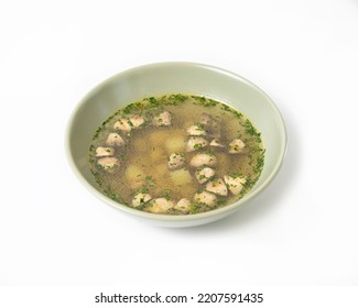 Mushroom Soup Isolated On White .