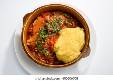 Mushroom Stew With Parsley And Polenta