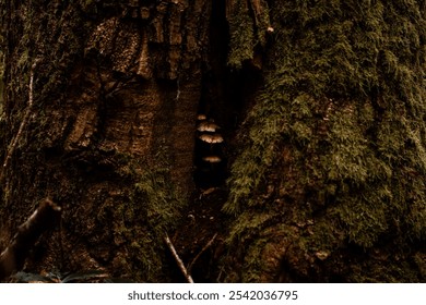 Mushrooms in the forest on the ground, on tree trunks, autumn - Powered by Shutterstock