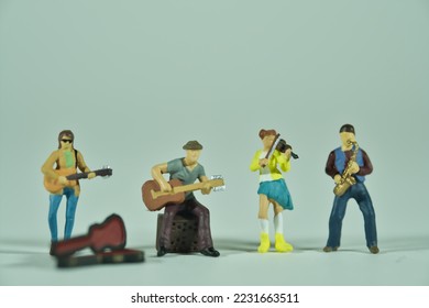 music band playing music, isolated on light background - Shutterstock ID 2231663511