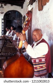 A Music Band Plays In A Hotel In The Old Town In The City Of Antigua In Guatemala In Central America.      Guatemala, Chichicastenango, September, 2014