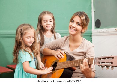 Music Class In The Kindergarden