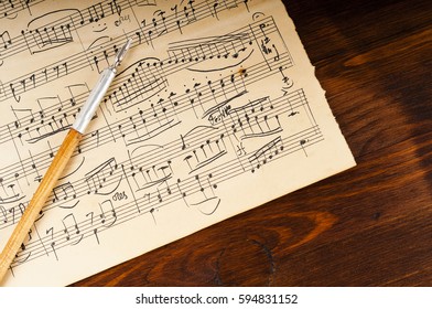 Music Manuscript Written Pen Ink Stock Photo 604298885 | Shutterstock