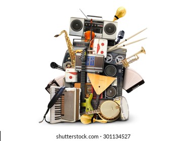 Music, musical instruments and vintage tape recorders
