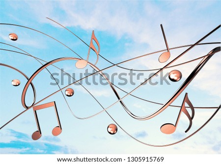 Music notes isolated on  background