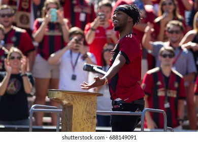 Music Producer Metro Boomin Attended The MLS Atlanta United Hosted Orlando City On Saturday 29th, 2017 At The Georgia Tech Campus Bobby Dodd Stadium In Atlanta, Georgia - USA