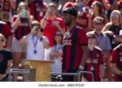 Music Producer Metro Boomin Attended The MLS Atlanta United Hosted Orlando City On Saturday 29th, 2017 At The Georgia Tech Campus Bobby Dodd Stadium In Atlanta, Georgia - USA