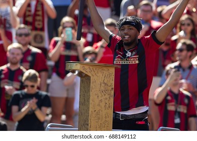 Music Producer Metro Boomin Attended The MLS Atlanta United Hosted Orlando City On Saturday 29th, 2017 At The Georgia Tech Campus Bobby Dodd Stadium In Atlanta, Georgia - USA