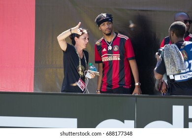 Music Producer Metro Boomin At The MLS Atlanta United Hosted Orlando City On Saturday 29th, 2017 At The Georgia Tech Campus Bobby Dodd Stadium In Atlanta, Georgia - USA