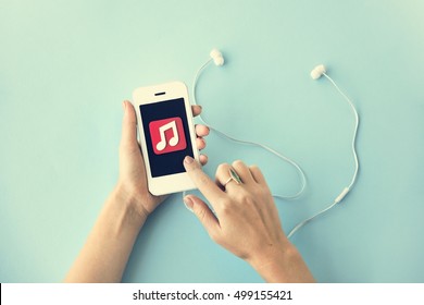 Music Song Playlist Entertainment Mobility Concept