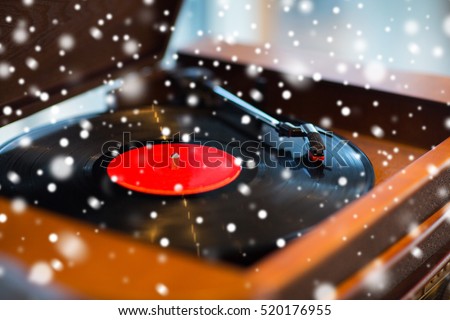 Similar – Image, Stock Photo Vinyl record over a plain orange background